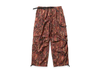 and wander Printed Ripstop Cargo Pants "Red"