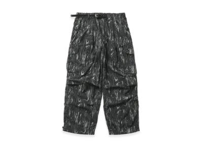 and wander Printed Ripstop Cargo Pants "Black"