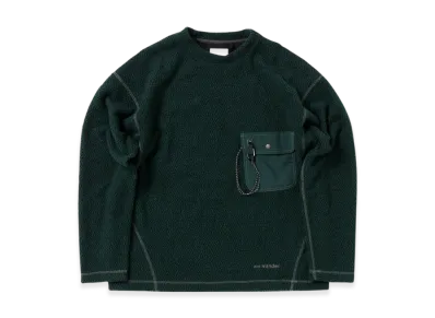 and wander Re Wool JQ Crew Neck "Green"