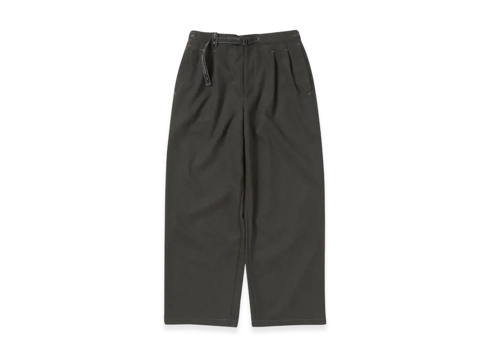 and wander Rewool Tweed Wide Pants "Khaki"