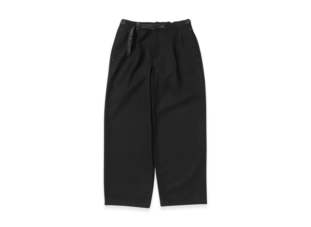 and wander Rewool Tweed Wide Pants "Black"