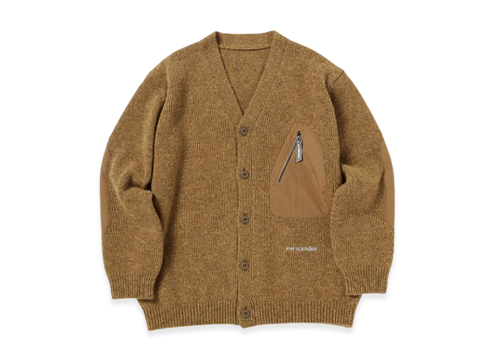and wander Shetland Wool Cardigan "Camel"
