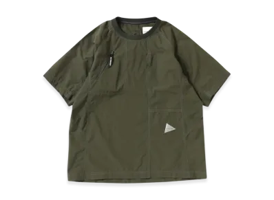 and wander Stretch Rip Pullover "Dark Khaki"