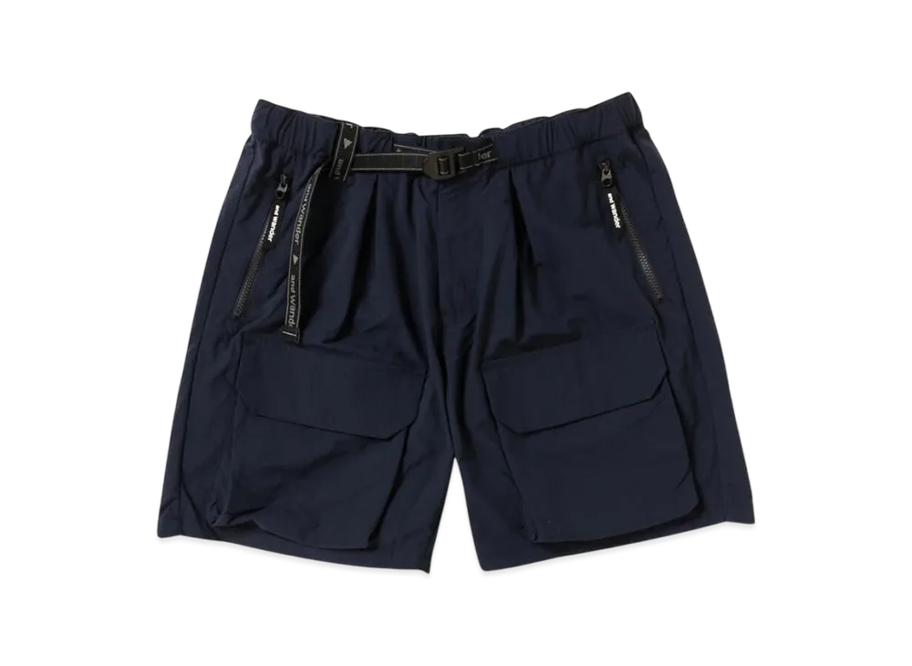 and wander Twill Short Pants (M) "Dark Navy"