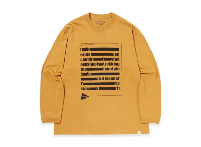 and wander Typography Printed LS T "Camel"