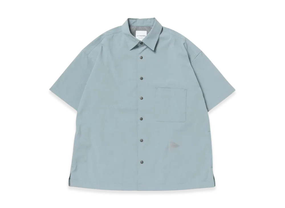 and wander UV Cut Stretch SS Shirt "Light Blue"