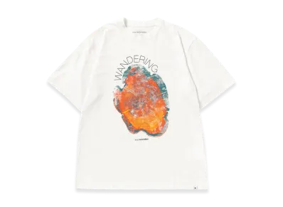 and wander Wandering Printed T "White"