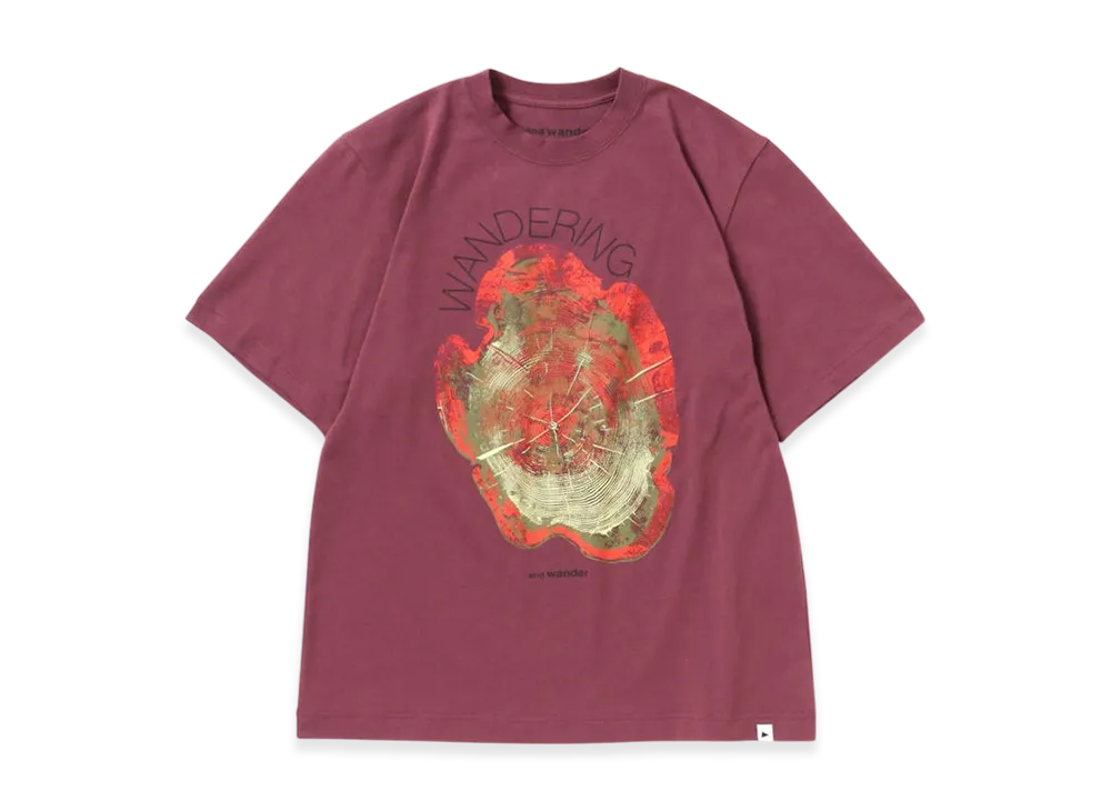 and wander Wandering Printed T "Purple"
