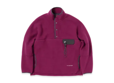 and wander Wool Fleece Pullover "Purple"