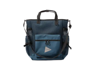 and wander 3D Mesh 2Way Tote Bag "Blue"