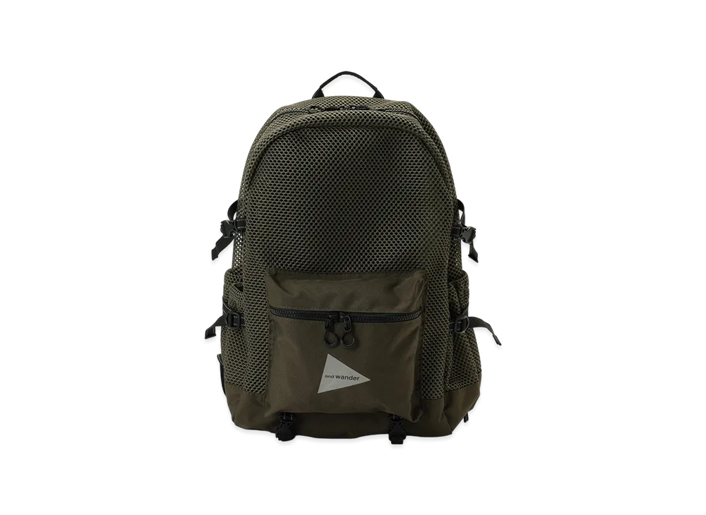 and wander 3D Mesh Backpack "Khaki"