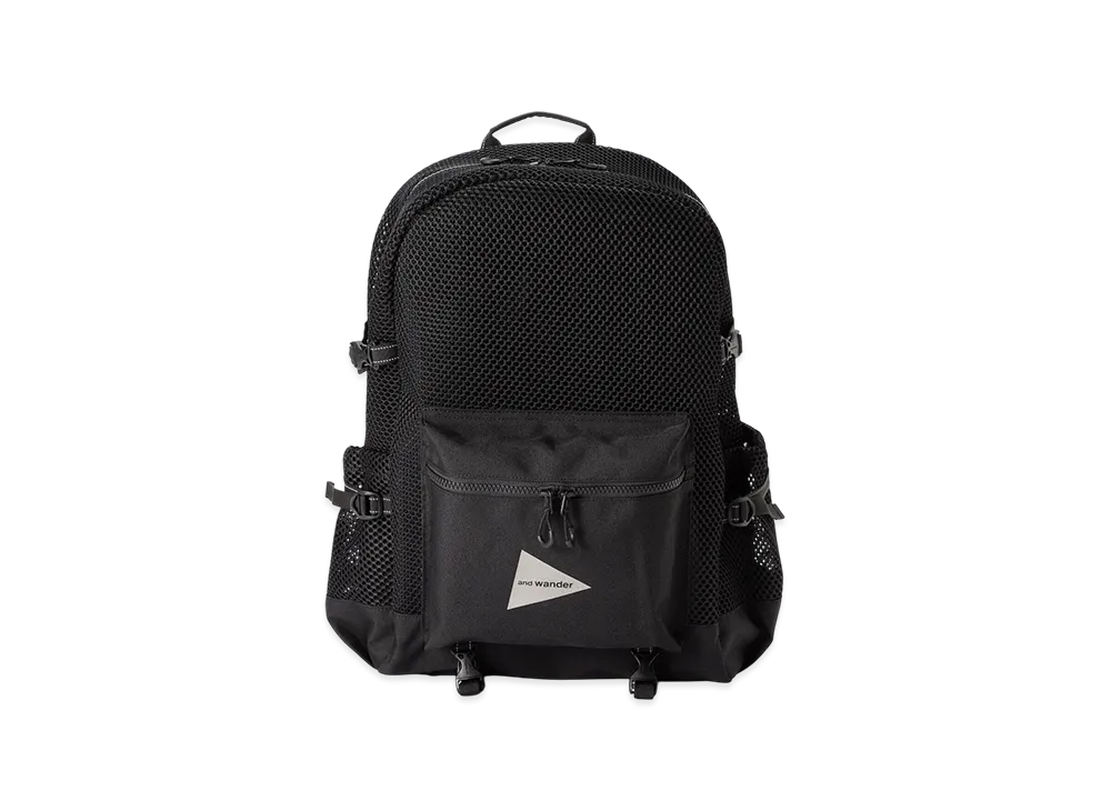 and wander 3D Mesh Backpack "Black"