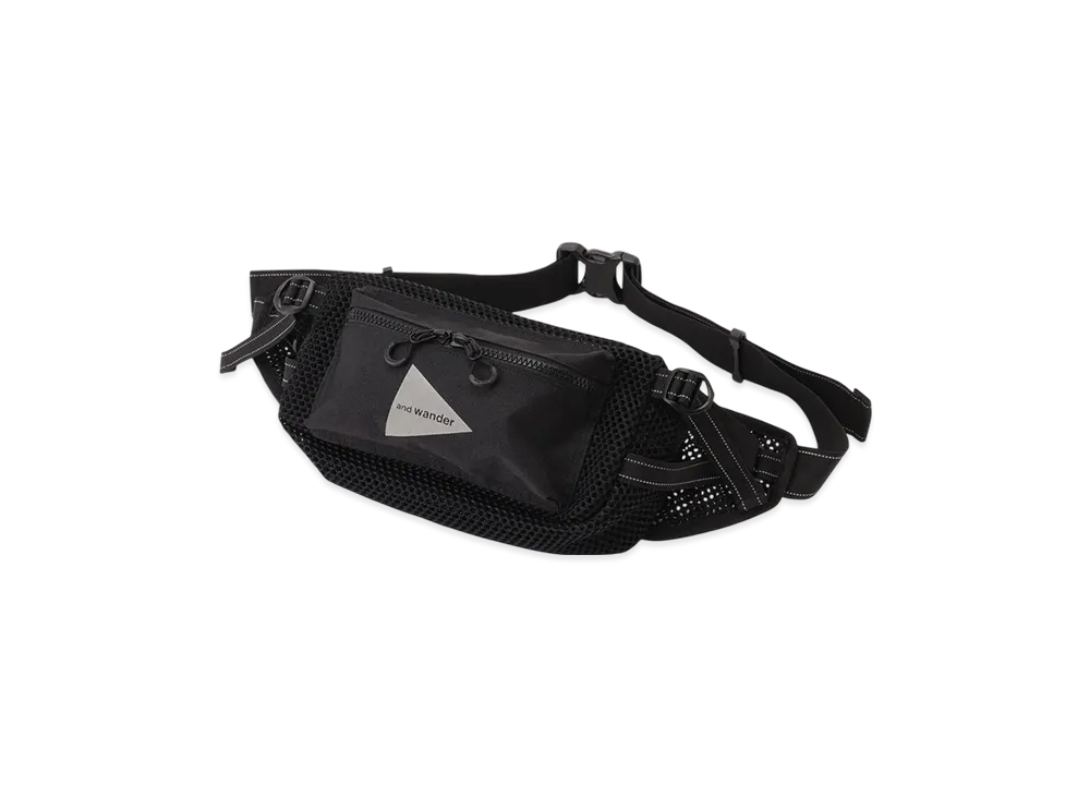 and wander 3D Mesh Waist Bag "Black"