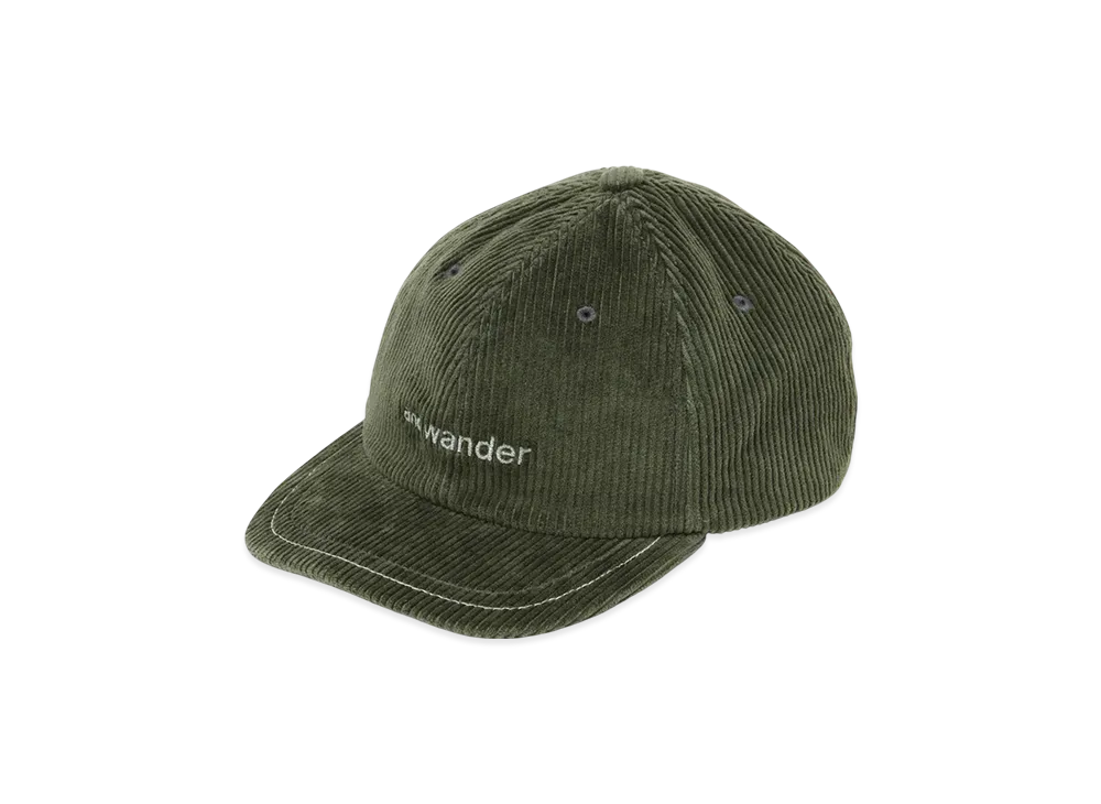 and wander Corduroy Cap "Green"