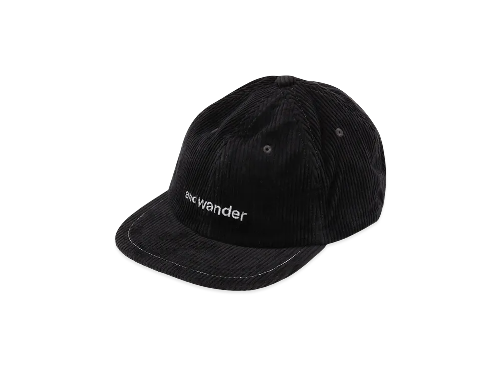 and wander Corduroy Cap "Black"