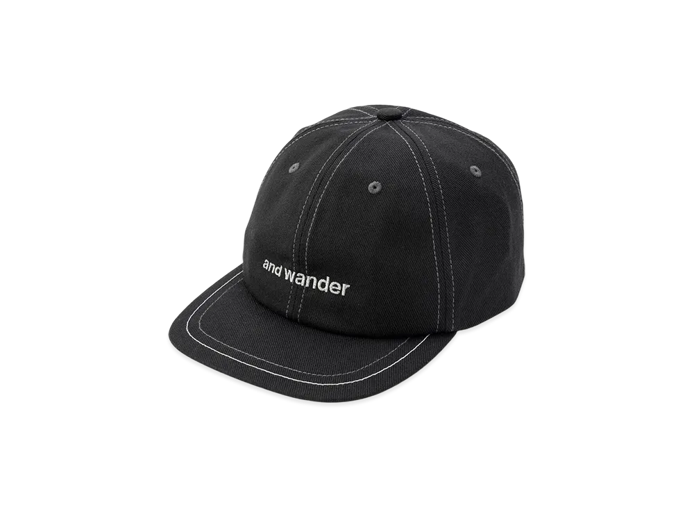 and wander Cotton Twill Cap "Black"