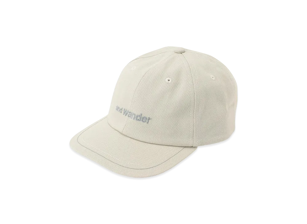 and wander Cotton Twill Cap "Off White"