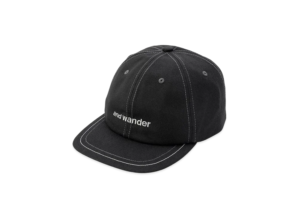and wander Cotton Twill Cap "Black"