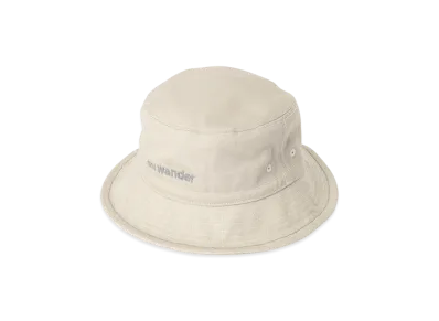 and wander Cotton Twill Hat "Off White"