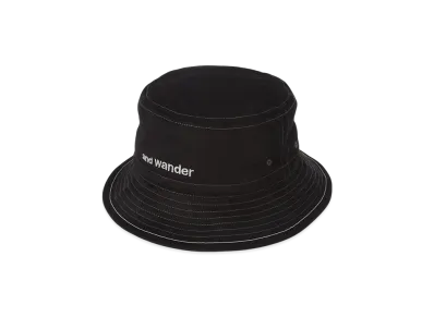 and wander Cotton Twill Hat "Black"