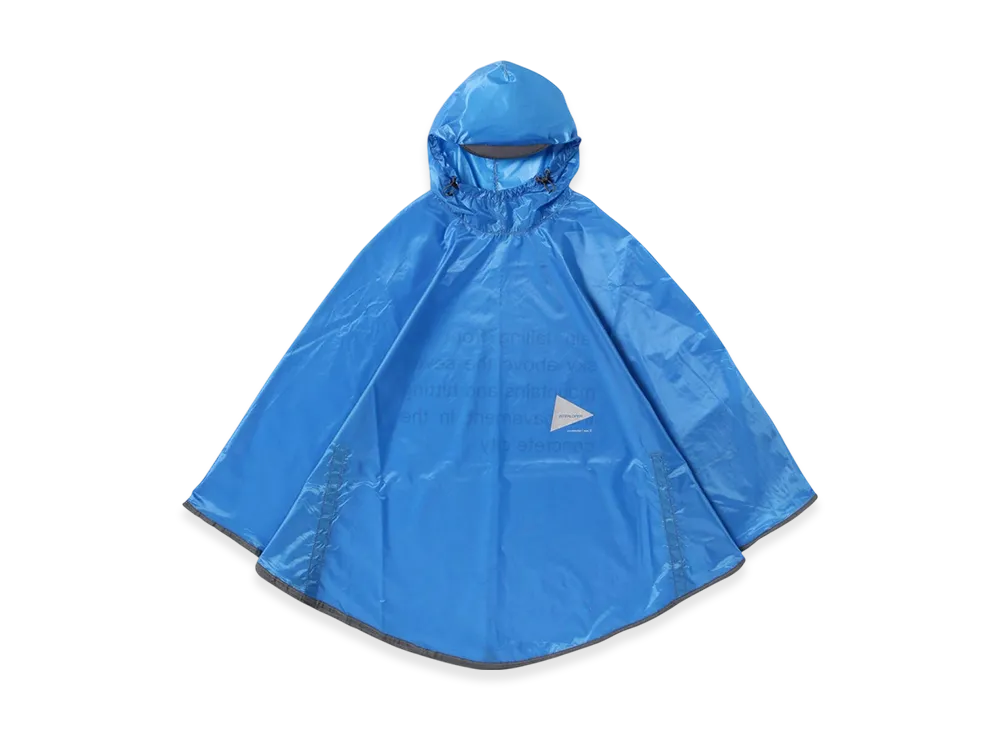 and wander x Eye_C Magazine Sil Poncho "Light Blue"