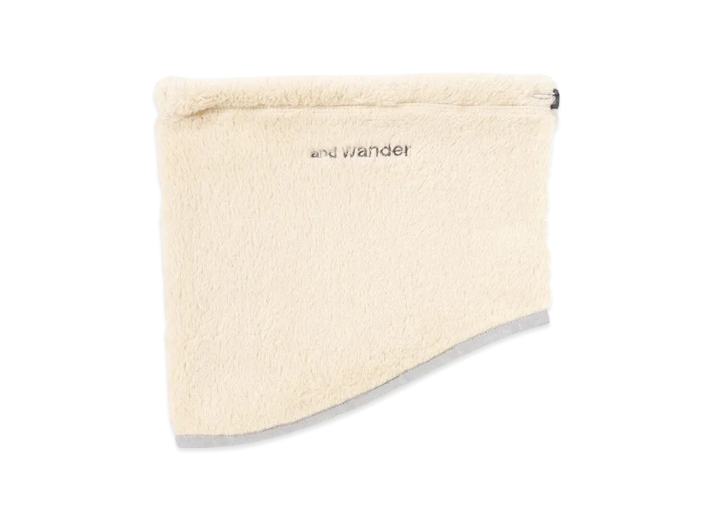 and wander High Loft Fleece Neck Warmer "Off White"