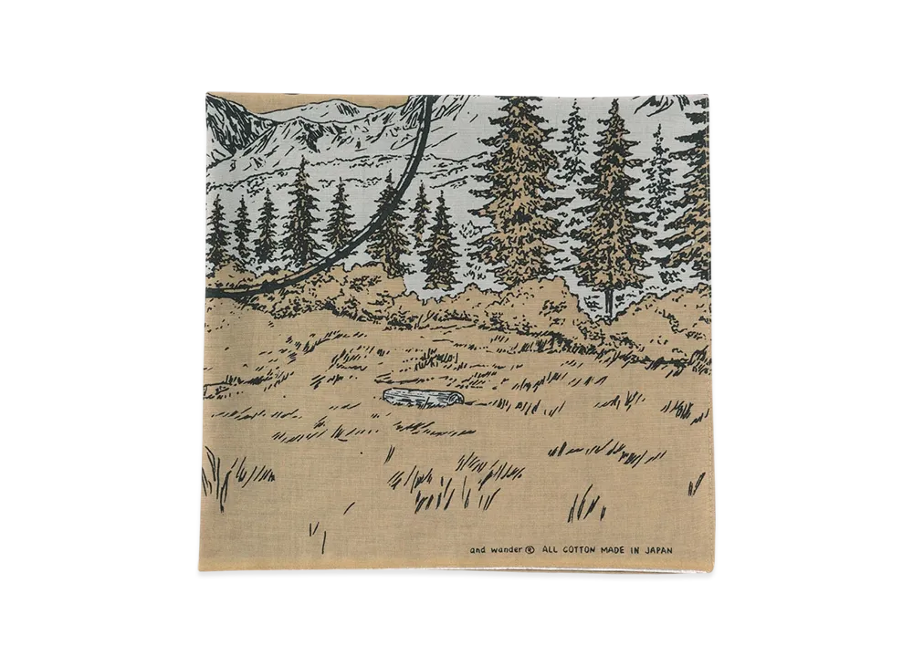 and wander Hiking Club Bandanna "Beige"