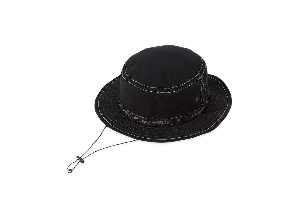 and wander JQ Tape Hat "Black"