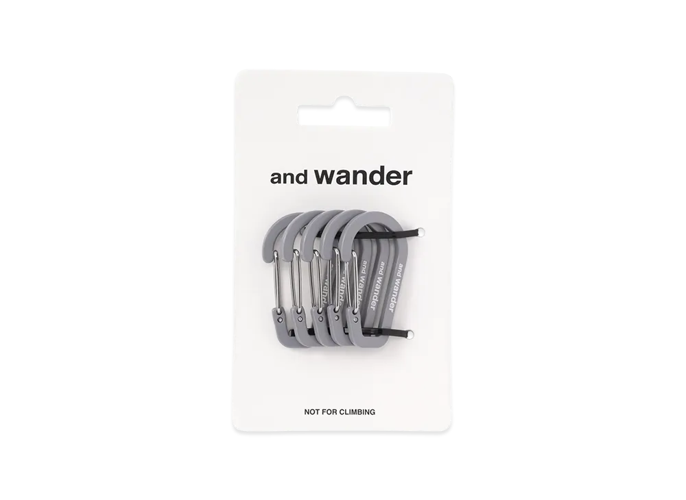 and wander Mini Carabiner Set "Gray"