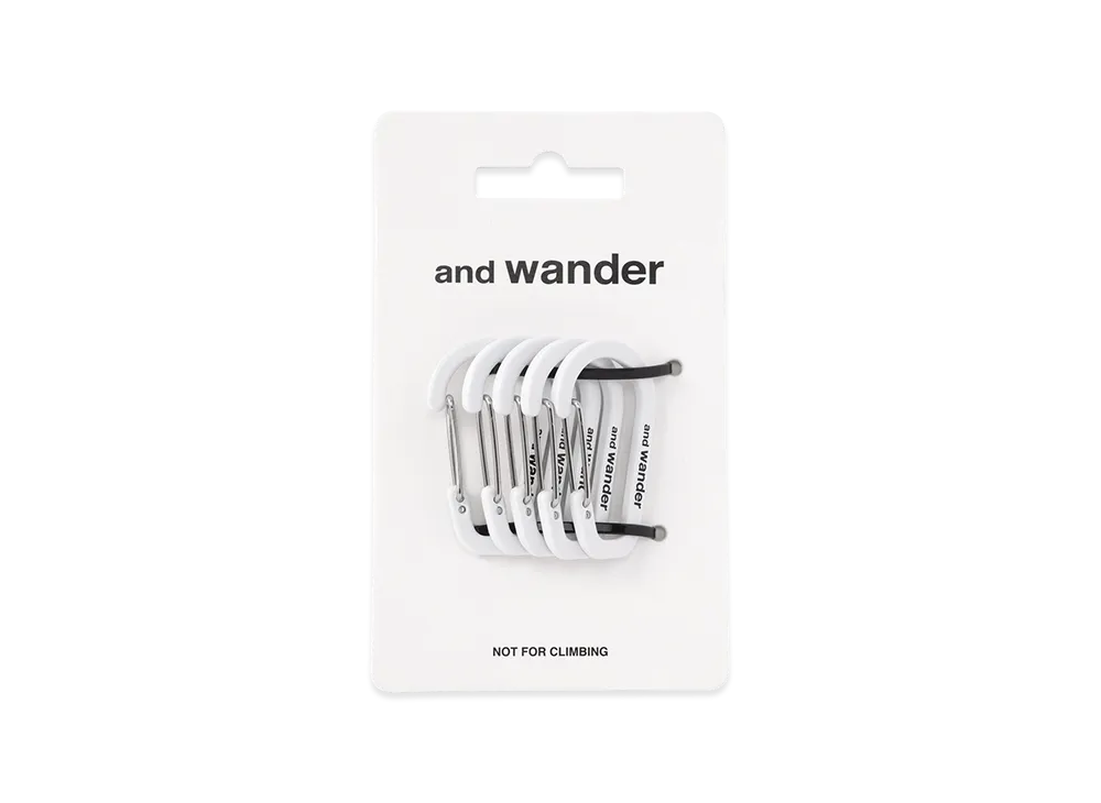 and wander Mini Carabiner Set "Off White"