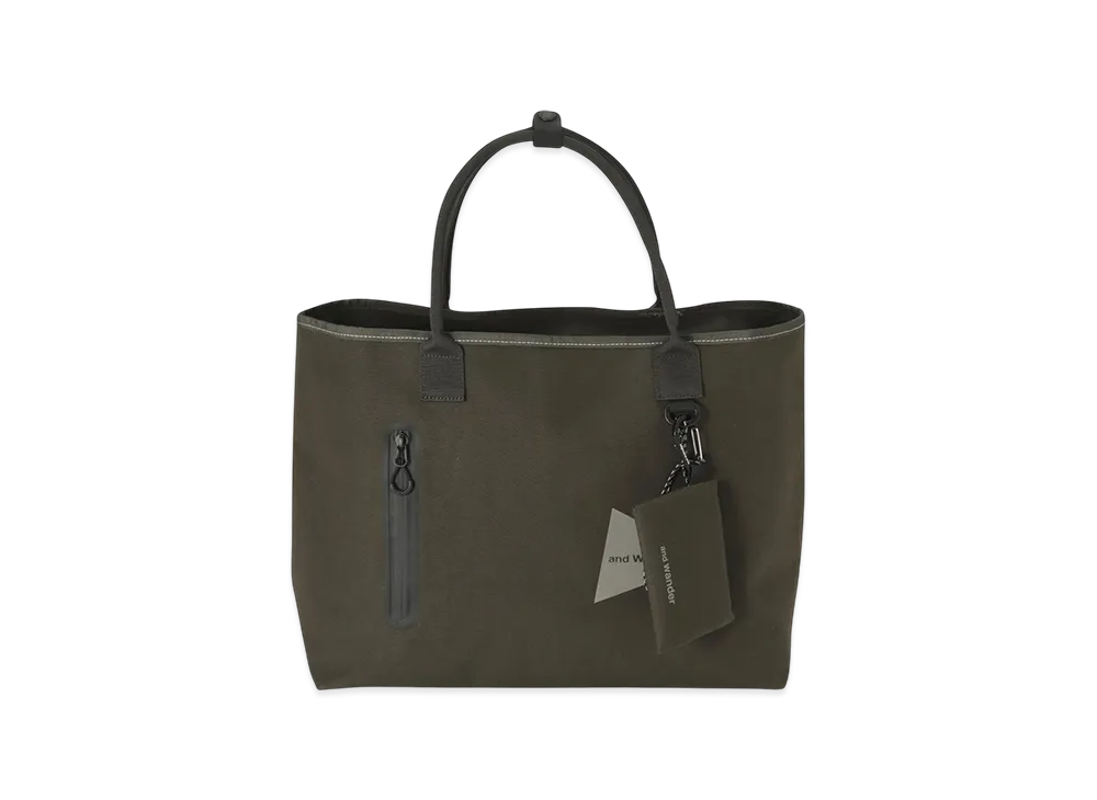 and wander PE/CO Tote Bag "Dark Khaki"