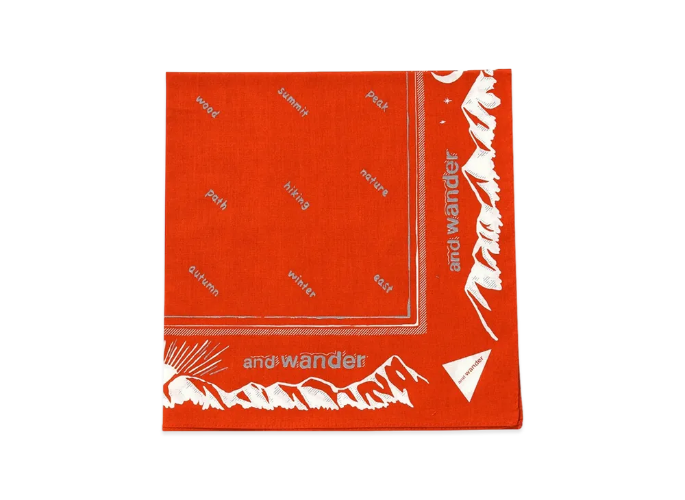 and wander Reflective Words Bandanna "Red"