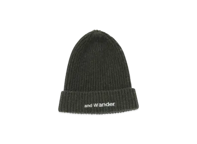 and wander Shetland Wool Cap "Khaki"