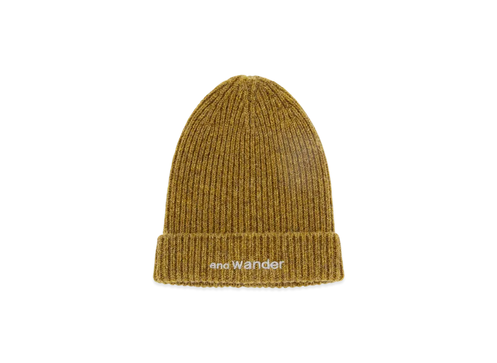 and wander Shetland Wool Cap "Camel"