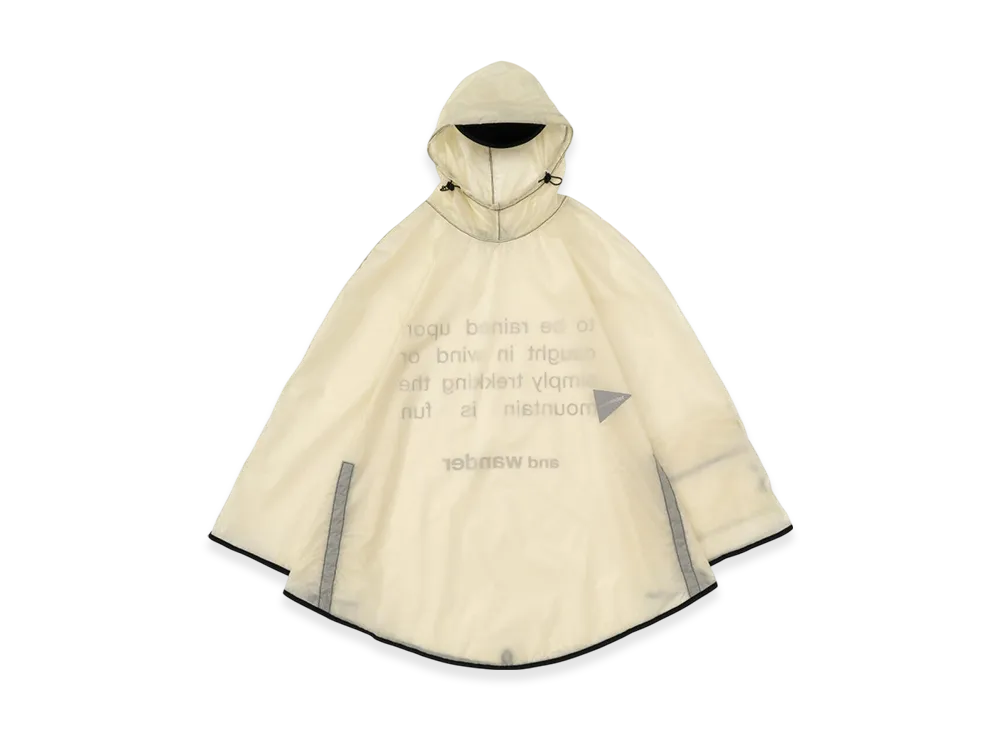 and wander Sil Poncho "Off White"