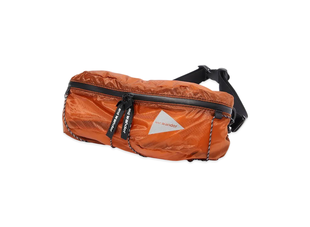 and wander Sil Waist Bag "Dark Orange"