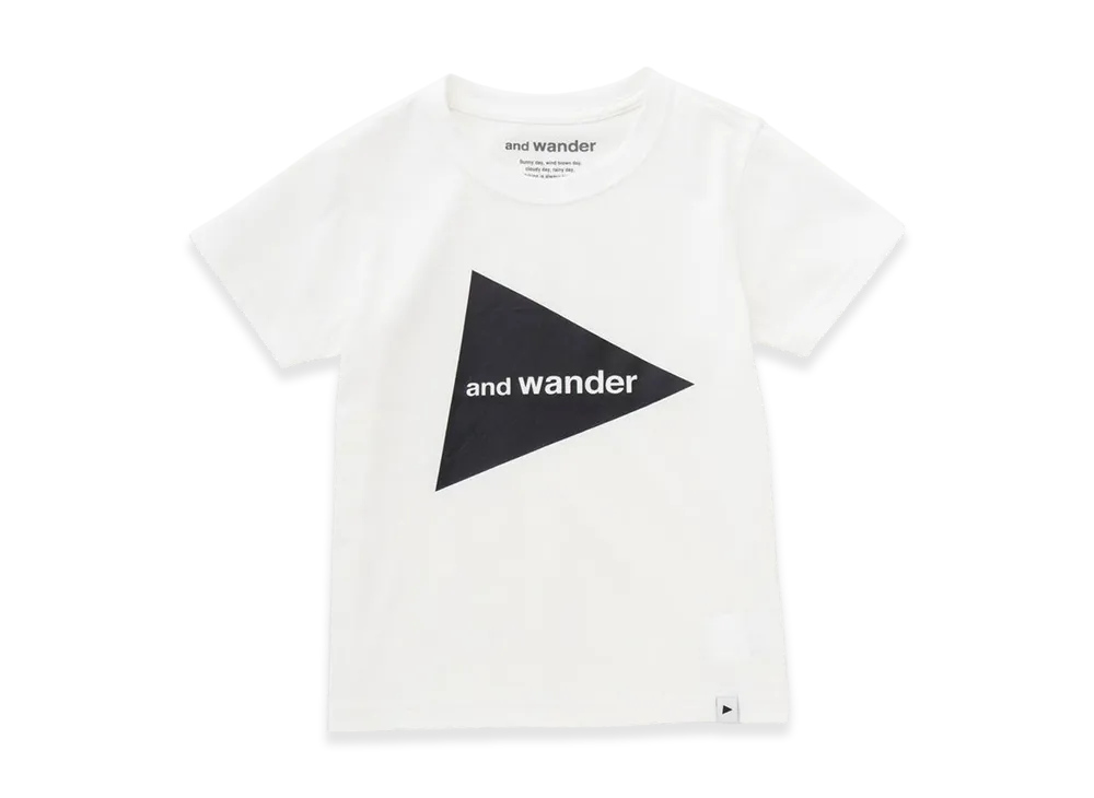 and wander Big Logo T Kids "White"