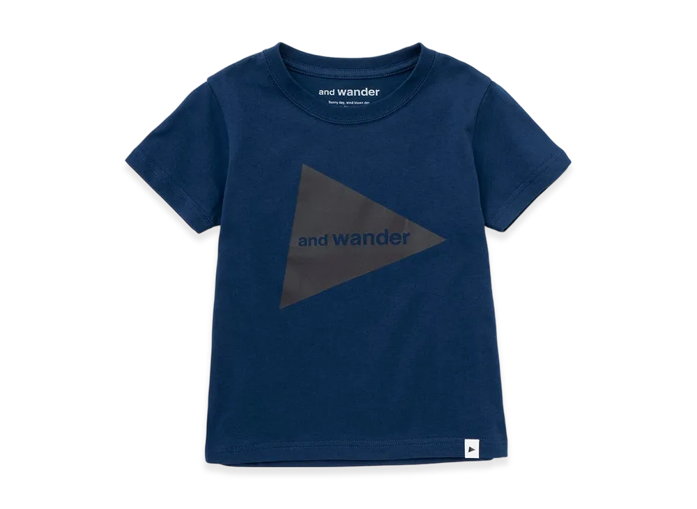 and wander Big Logo T Kids "Blue"