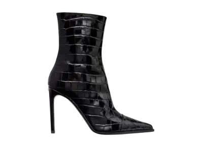 AMIRI Women's Croc Debossed MA Stiletto Boot "Black"
