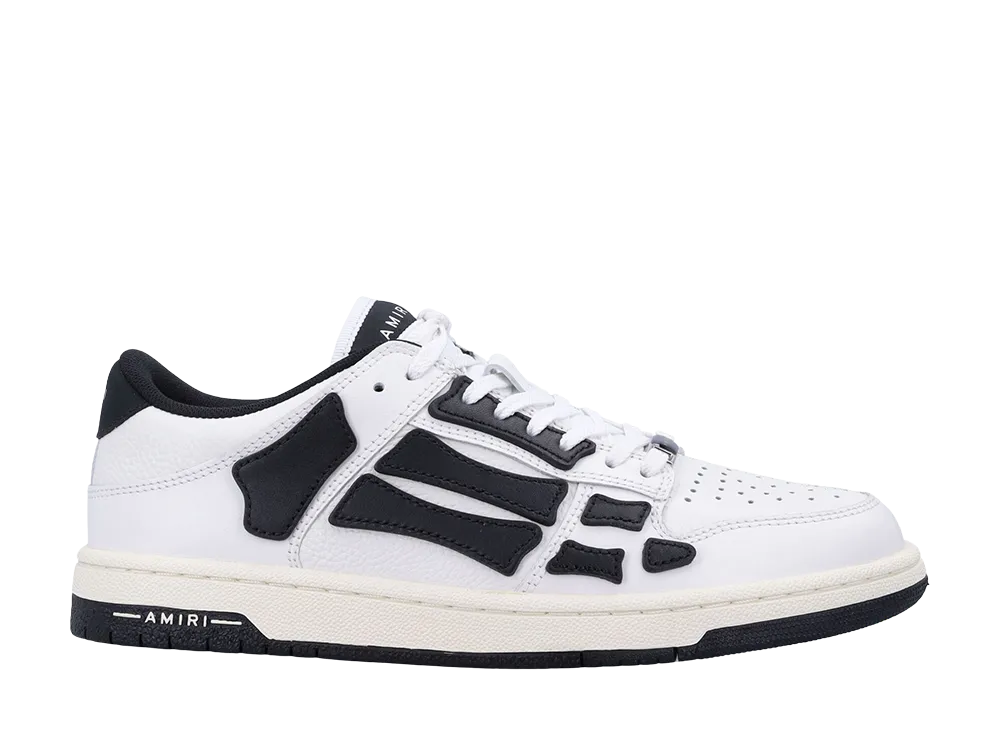 AMIRI Women's Skel Top Low "White/Black"