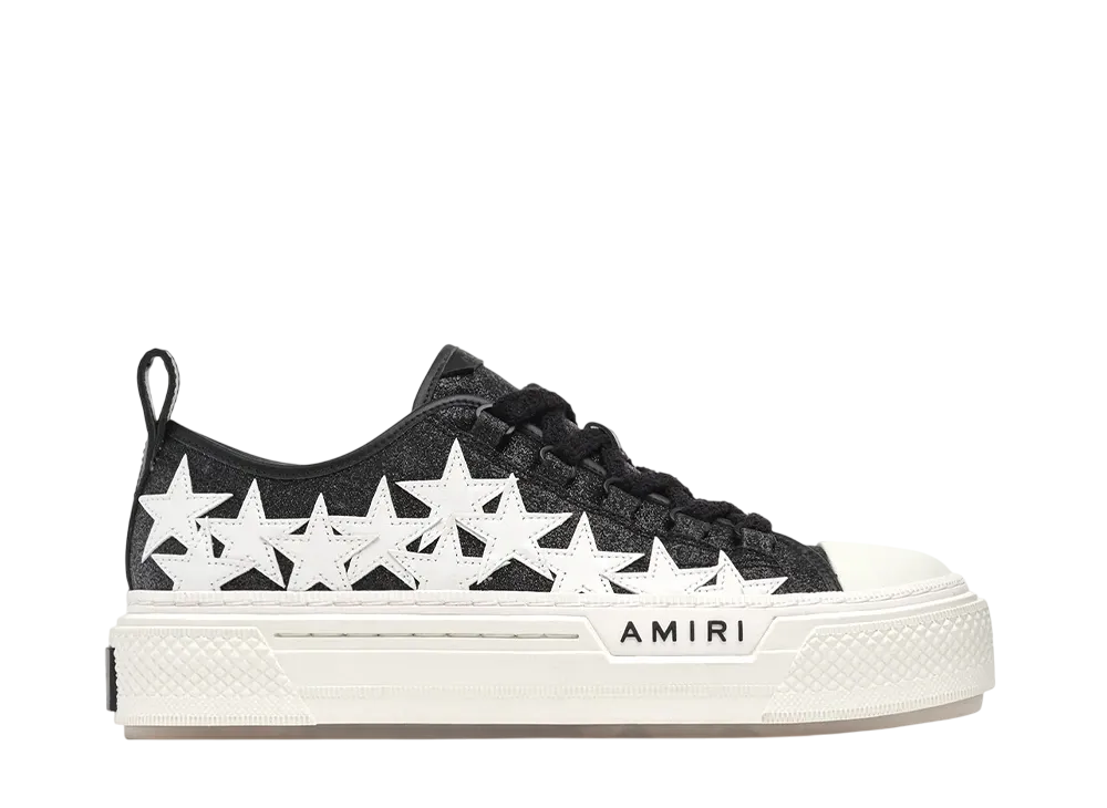 AMIRI Women's Glitter Stars Court Low "Black"