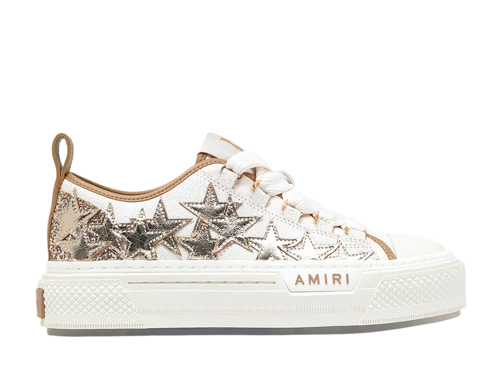 AMIRI Women's Metallic Stars Court Low "Dark Brown"
