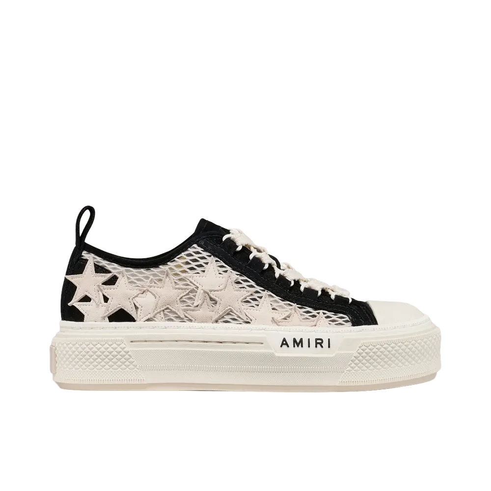 AMIRI Women's Mesh Stars Court Low "Black"