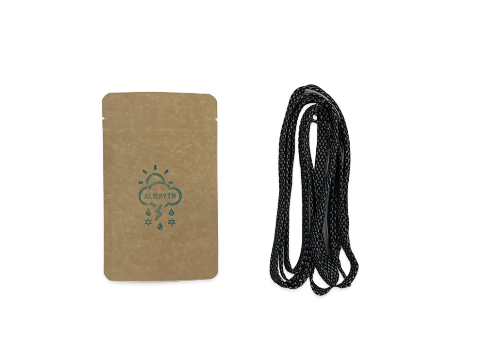 ALWAYTH 3M Shoe Lace Flat "Black"