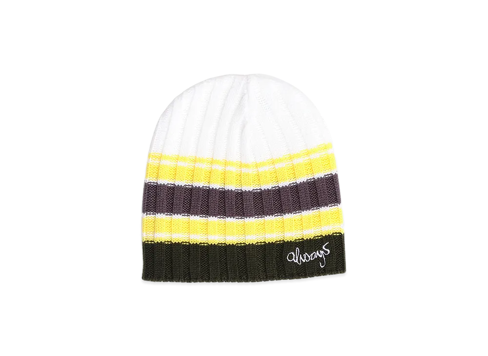 ALWAYTH Cable Knit Clyde Beanie "Green Silver"