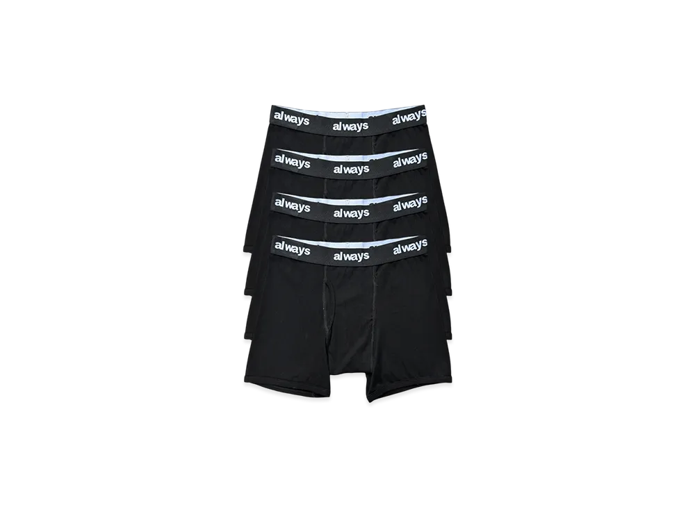 ALWAYTH 4Pack Cozy Cotton Briefs "Black"