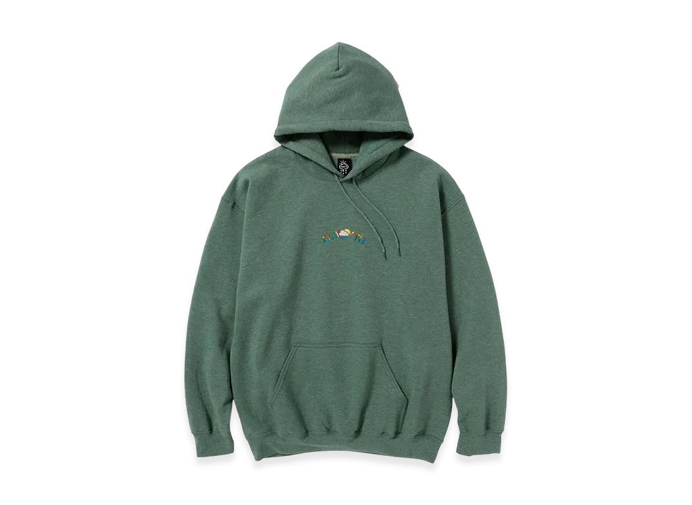 ALWAYTH Multi-colored embroidery Hoodie "Heather Green"