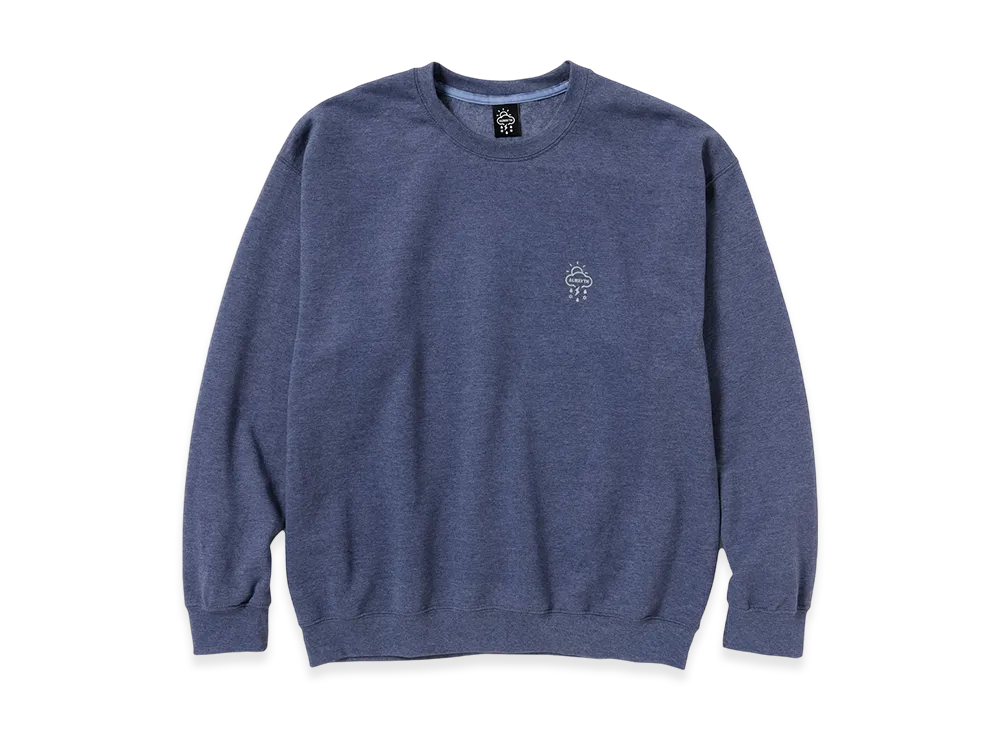 ALWAYTH Reflective logo Crewneck "Heather Blue"
