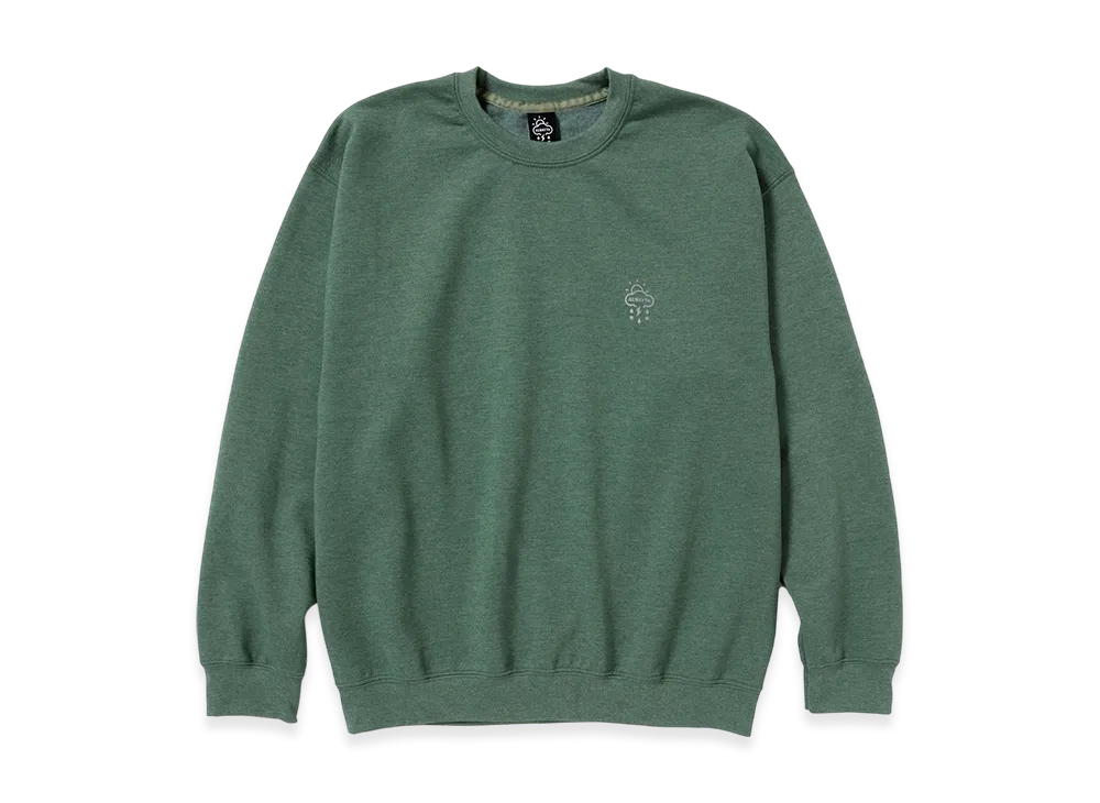 ALWAYTH Reflective logo Crewneck "Heather Green"