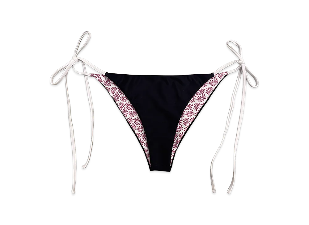 ALWAYTH Women's Reversible Black Pink He Rts Bikini Bottom "Black"